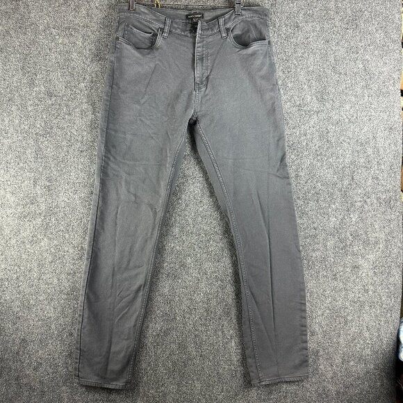 Banana Republic Pants Womens 4 Ryan Fit Gray Cotton Stretch Pockets Flared Leg - Picture 1 of 8